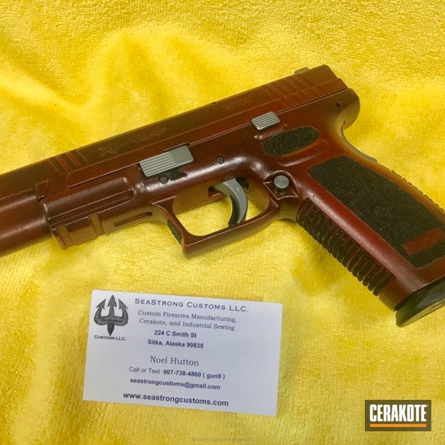 Cerakoted: Crimson H-221,Springfield XD,Armor Black H-190,Springfield Armory,MICRO SLICK DRY FILM LUBRICANT COATING (AIR CURE) C-110,Tactical Grey H-227