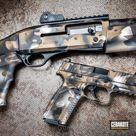 Powder Coating: Graphite Black H-146,Shimmer Gold H-153,Shotgun,FN Herstal,MultiCam,Camo,FN Mfg.,Burnt Bronze H-148,MAD Land Camo