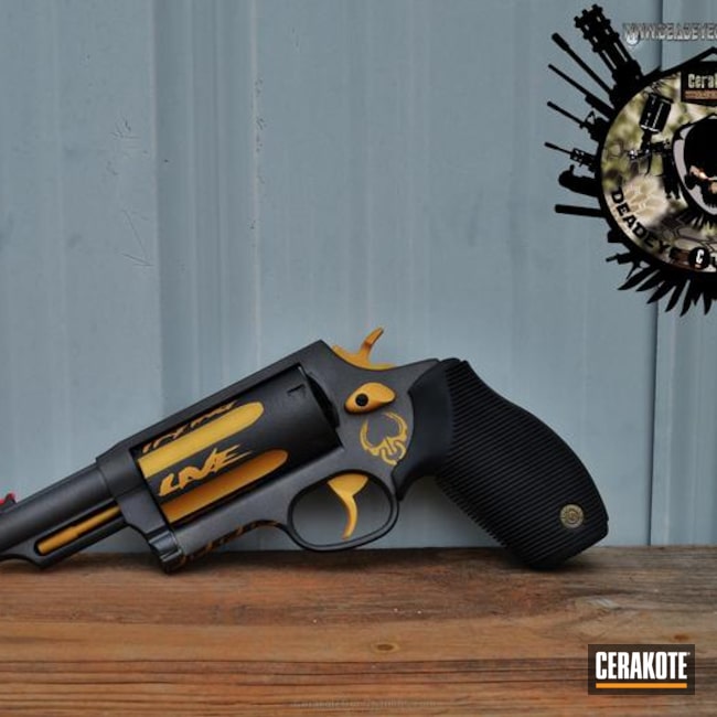 Cerakoted: Revolver,Judge,Tungsten H-237,Taurus,Cobalt H-112,Gold H-122