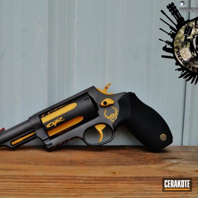 Cerakoted: Revolver,Judge,Tungsten H-237,Taurus,Cobalt H-112,Gold H-122
