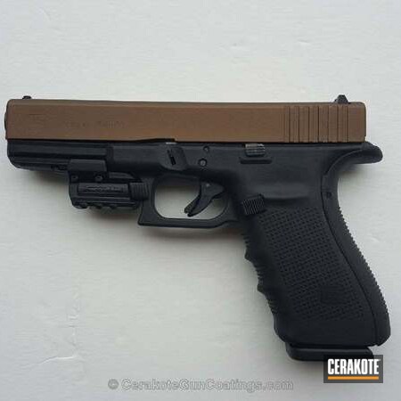 Powder Coating: Glock,Two Tone,Pistol,Burnt Bronze H-148