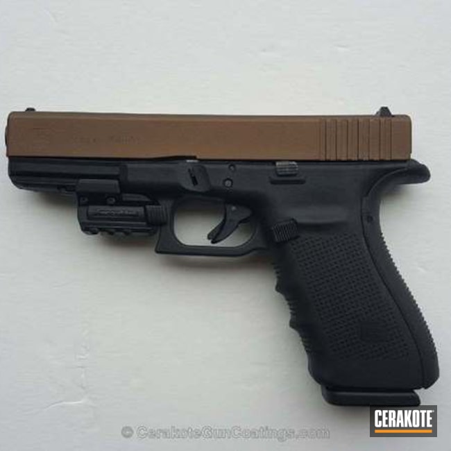 Cerakoted: Two Tone,Burnt Bronze H-148,Pistol,Glock