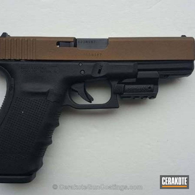 Cerakoted: Two Tone,Burnt Bronze H-148,Pistol,Glock