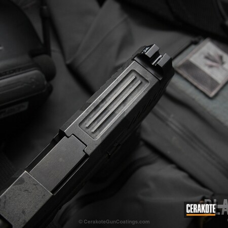 Powder Coating: Graphite Black H-146,Glock,Pistol,Tungsten H-237,Stippled,Custom
