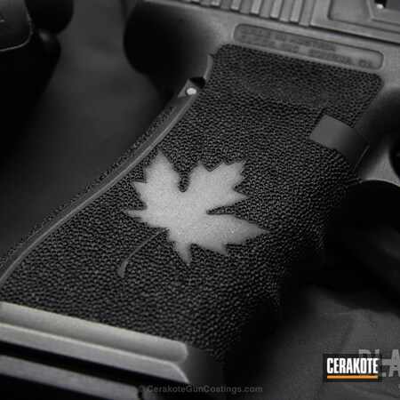 Powder Coating: Graphite Black H-146,Glock,Pistol,Tungsten H-237,Stippled,Custom
