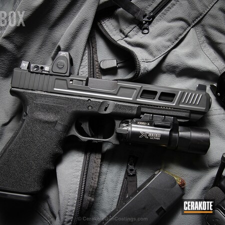 Powder Coating: Glock,Smoke E-120,Blackbox Customs,Pistol,Stippled