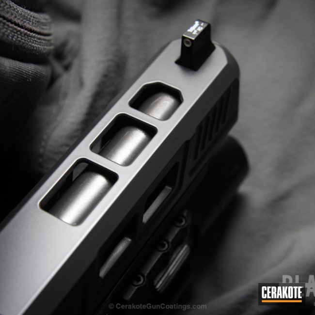 Cerakoted: Blackbox Customs,Stippled,Pistol,Glock,Smoke E-120