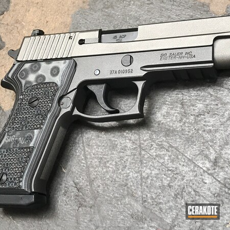 Powder Coating: Sig Sauer,Handguns,Pistol,Sig Sauer P220,Gun Metal Grey H-219,Tungsten H-237