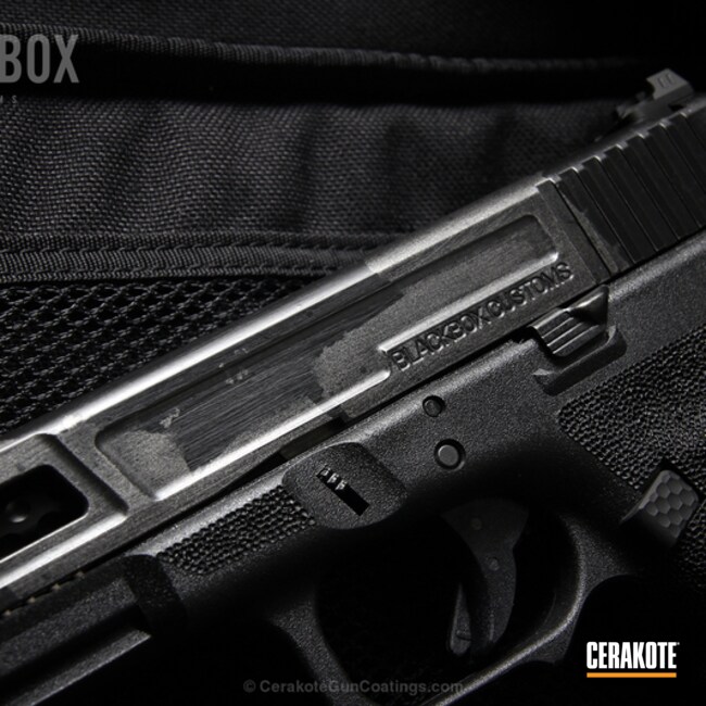 Cerakoted: Custom,Graphite Black H-146,Tungsten H-237,Stippled,Pistol,Glock