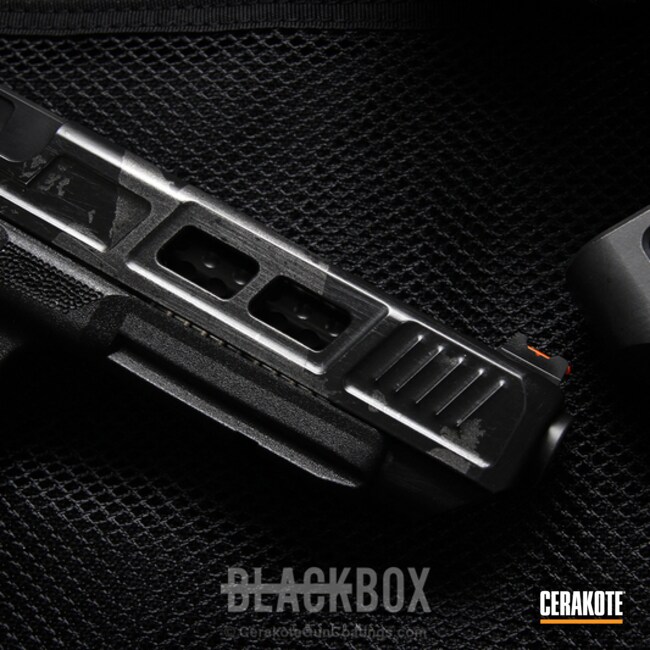 Cerakoted: Custom,Graphite Black H-146,Tungsten H-237,Stippled,Pistol,Glock