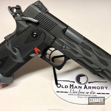 Cerakoted H-146 Graphite Black, H-216 Smith & Wesson Red And H-237 Tungsten