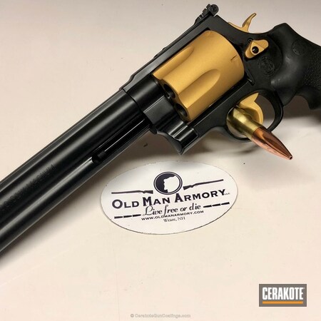 Powder Coating: Graphite Black H-146,Smith & Wesson,Two Tone,S&W 500,Gold H-122,Revolver