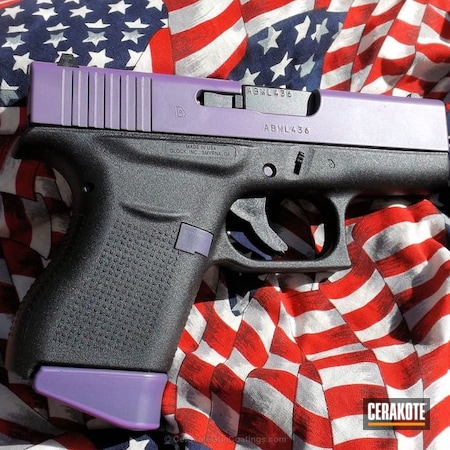 Powder Coating: Glock 43,Glock,Two Tone,Pistol,Bright Purple H-217