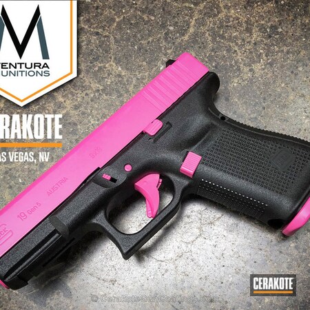 Powder Coating: Glock,Two Tone,Pistol,Glock 19,Prison Pink H-141