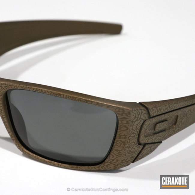 Cerakoted: Sunglasses,Shades,Oakley,Eyewear,Burnt Bronze H-148,More Than Guns,Laser Imaging