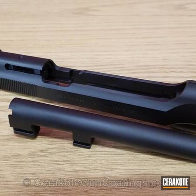 Cerakoted: 9mm,Graphite Black H-146,Gun Parts,Beretta,Slide