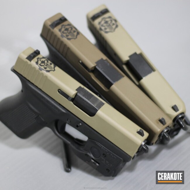 Cerakoted: Custom Mix,MAGPUL® FLAT DARK EARTH H-267,Graphite Black H-146,Micro Roni,Pistol,Glock,Carbine,Blaster