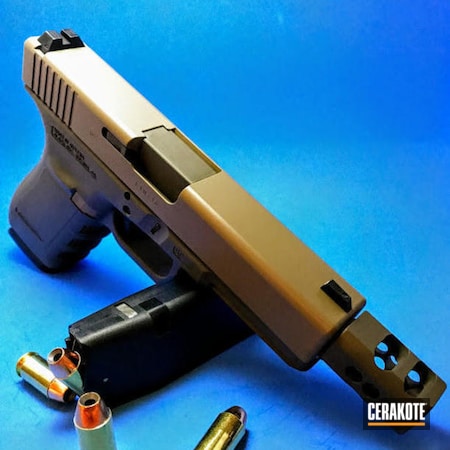 Powder Coating: Glock,Handguns,Pistol,460 Rowland,Patriot Brown H-226,MAGPUL® FLAT DARK EARTH H-267