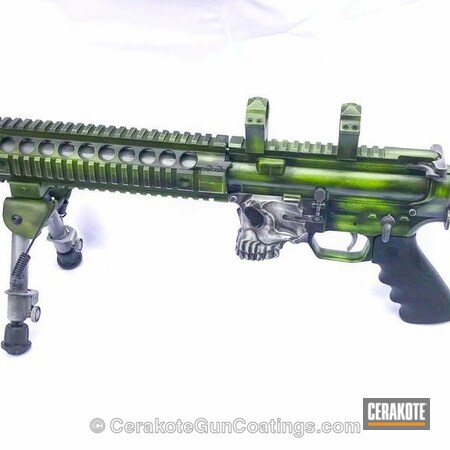Powder Coating: Zombie Green H-168,Spike's Tactical,Tactical Rifle,Skull