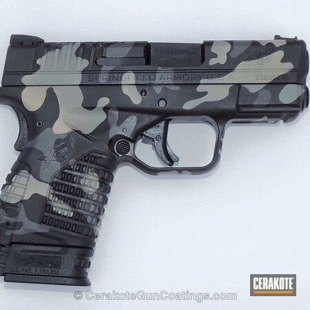 Powder Coating: Handguns,Urban Camo,Pistol,BATTLESHIP GREY H-213,Springfield XD,Springfield Armory,SIG™ DARK GREY H-210