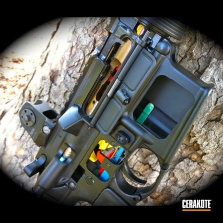 Powder Coating: NRA Blue H-171,Highland Green H-200,Gold H-122,Cut away AR,Armor Black H-190,Electric Yellow H-166,Superior Firearms,FIREHOUSE RED H-216,Custom