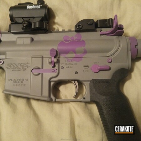 Powder Coating: Ladies,Wild Purple H-197,BATTLESHIP GREY H-213,Tactical Rifle,Skull