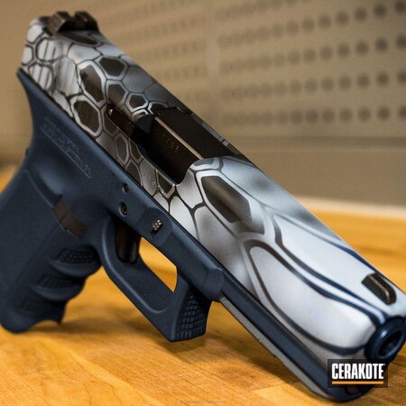 Powder Coating: KEL-TEC® NAVY BLUE H-127,Bright White H-140,Glock,Cerakote,Handguns,Pistol,Punisher,BATTLESHIP GREY H-213,Punisher Skull,Kryptek