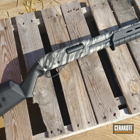 Powder Coating: Graphite Black H-146,Tiger Stripes,Shotgun,Stencil,MagPul,Remington 870,Remington,Satin Mag H-147,Camo,Sniper Grey H-234