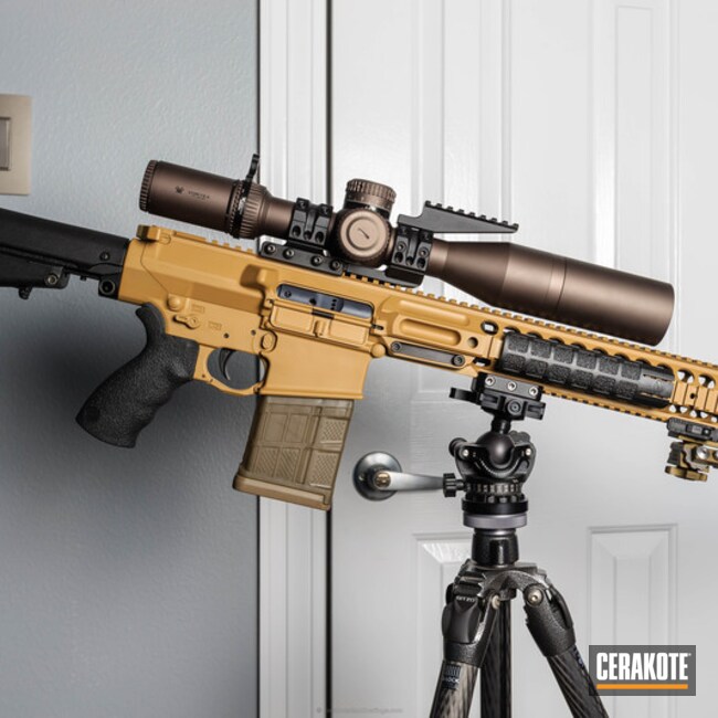 Cerakoted: Coyote Tan H-235,Ral 8000 H-8000,Tactical Rifle,MICRO SLICK DRY FILM LUBRICANT COATING (AIR CURE) C-110,msr,Gold H-122