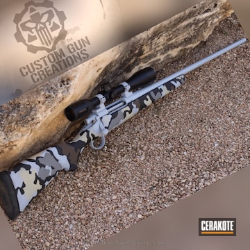 Cerakoted H-143 Benelli Sand With H-226 Patriot Brown And H-146 Graphite Black