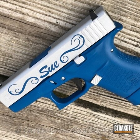 Powder Coating: Satin Aluminum H-151,Glock,NRA Blue H-171,Handguns,Pistol