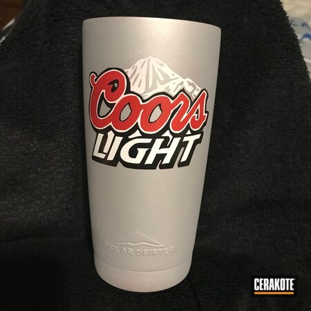 Powder Coating: Beer,Bright White H-140,Custom Tumbler Cup,Gloss Black H-109,Tumbler,Crushed Silver H-255,Coors,FIREHOUSE RED H-216