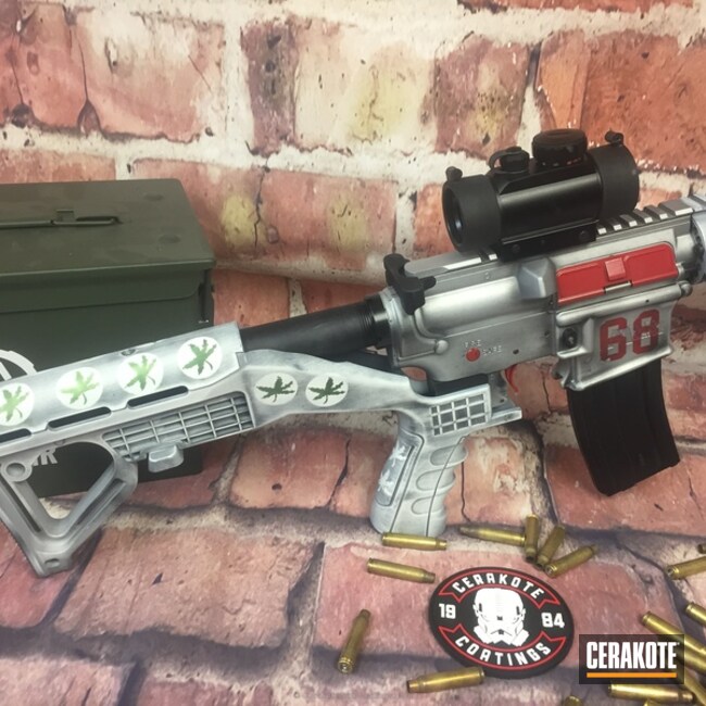 Cerakoted: Bright White H-140,FIREHOUSE RED H-216,Crushed Silver H-255,Tactical Rifle,msr