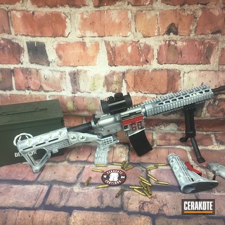 Powder Coating: Bright White H-140,msr,Crushed Silver H-255,Tactical Rifle,FIREHOUSE RED H-216