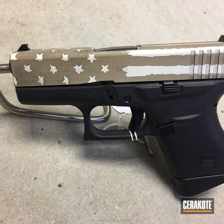 Powder Coating: Glock,Handguns,Pistol,American Flag,Coyote Tan H-235