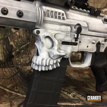 Powder Coating: Bright White H-140,msr,Tactical Rifle,Skull