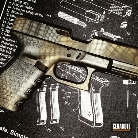 Powder Coating: Graphite Black H-146,Midnight Bronze H-294,Glock,Handguns,Pistol,Gold H-122,Custom Pattern,Titanium H-170