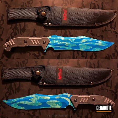 Powder Coating: Knives,Blue Titanium H-185,Sky Blue H-169