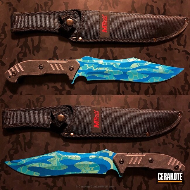 Cerakoted: Knives,Sky Blue H-169,Blue Titanium H-185