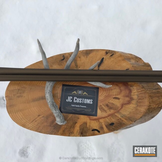 Cerakoted: Double Barrel Shotgun,Burnt Bronze H-148,12 Gauge
