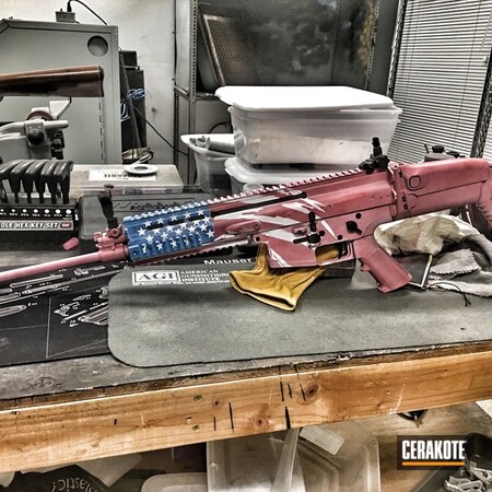 Powder Coating: SCAR 17,NRA Blue H-171,Stormtrooper White H-297,Tactical Rifle,American Flag,FIREHOUSE RED H-216,Battleworn,SCAR