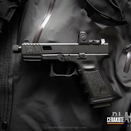 Powder Coating: Glock,Smoke E-120,Cerakote Elite Series,Pistol,Stippled