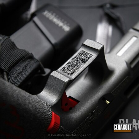 Powder Coating: Glock,Two Tone,USMC Red H-167,Tungsten H-237