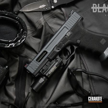 Powder Coating: Glock,Pistol,Sniper Grey H-234,Stippled