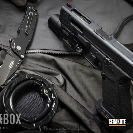 Powder Coating: Glock,Pistol,Sniper Grey H-234,Stippled