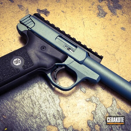 Powder Coating: Smith & Wesson,Handguns,22lr,Pistol,Competition Gun,Blue Titanium H-185,.22LR,Competition Ready,Rimfire