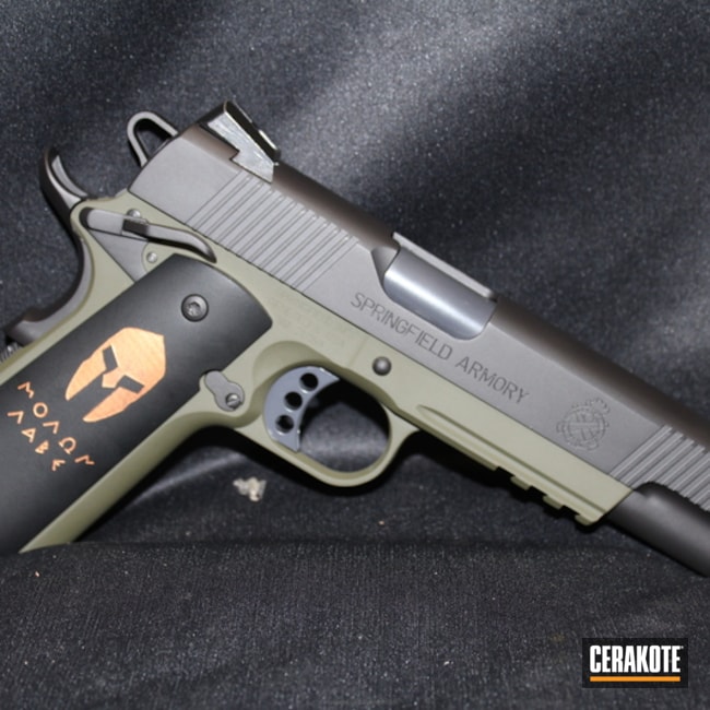 Cerakoted: Mil Spec O.D. Green H-240,Tungsten H-237,Pistol,Springfield Armory,MICRO SLICK DRY FILM LUBRICANT COATING (AIR CURE) C-110,1911