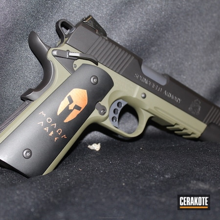 Powder Coating: Mil Spec O.D. Green H-240,1911,Pistol,Springfield Armory,Tungsten H-237,MICRO SLICK DRY FILM LUBRICANT COATING (AIR CURE) C-110