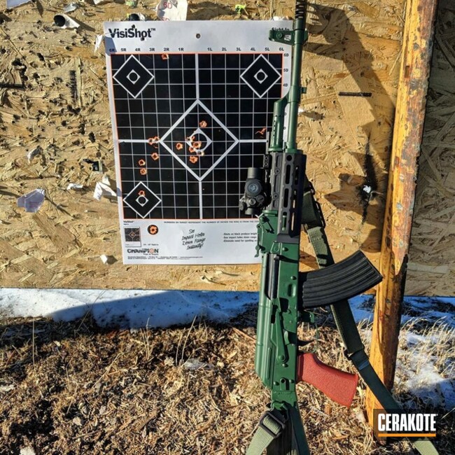 Cerakoted: Tactical Rifle,AK-47,Custom Rifle Build,Jesse James Eastern Front Green H-400,AK Rifle