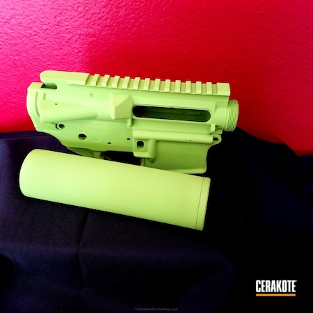 Powder Coating: Zombie Green H-168,AR-15,Gun Parts